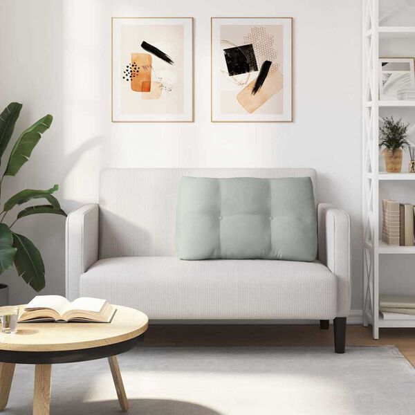 vidaXL Apsaugos Pagalvė &Scaron;viesiai pilka 80 x 24 x 50 cm Aksomas