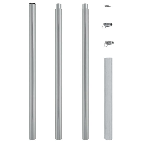 vidaXL Uždangos nuo saulės stulpas, 250cm, nerūdijantis plienas