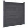 vidaXL Tvoros segmento rinkinys, pilkos spalvos, 180x186cm, WPC