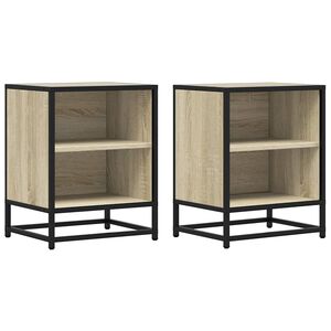 vidaXL lovos spintelės 2 vnt Sonoma ąžuolas 40x31x50 cm