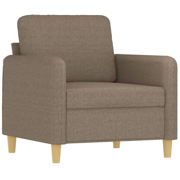 vidaXL Krėslas su pakoja, taupe spalvos, 60cm, audinys