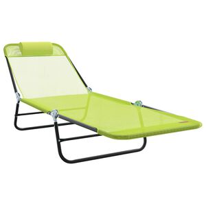 vidaXL Sulankstomas gultas 1-asmuo Žalia 182 x 55 x 85.5cm metalas