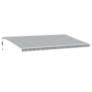 vidaXL Automatinė i&scaron;traukiama markizė, antracito ir balta, 600x350cm