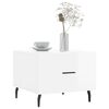 vidaXL Kavos staliukai, 2vnt., balti, 50x50x40cm, mediena, blizgūs
