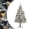 vidaXL Dirbtinė Kalėdų eglutė Balta 180 cm PVC ir Plienas ir Plastikas