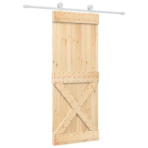 vidaXL Slankios durys Natūrali ir Balta 80 x 210 cm
