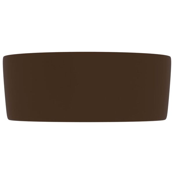 vidaXL Prabangus praustuvas, matinis rudas, 40x15cm, keramika