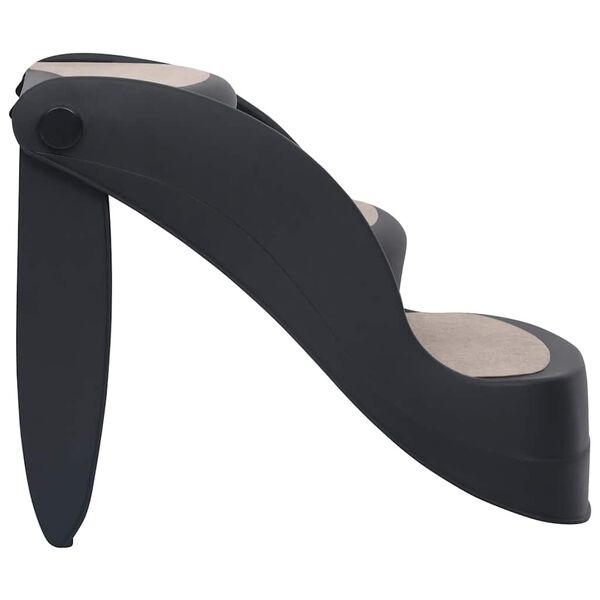 vidaXL Sulankstomi laiptai šunims, juodos spalvos, 3 laipteliai