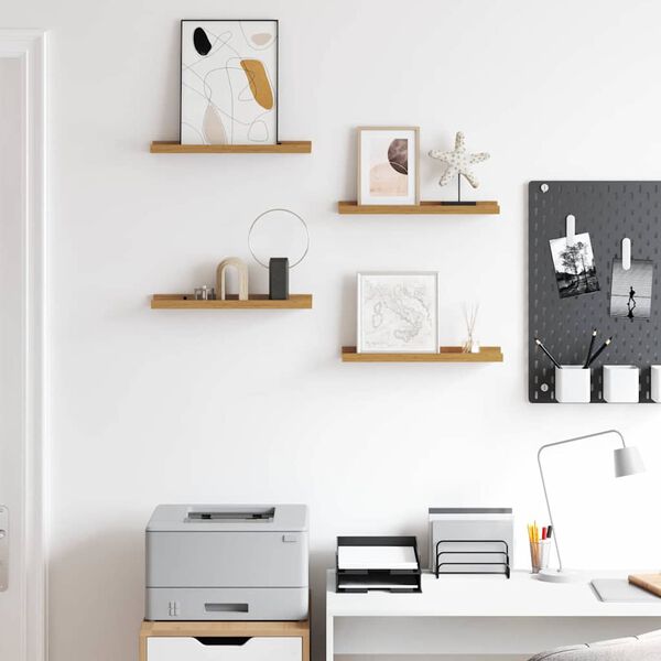 vidaXL Sieninė lentyna 4 pcs Smėlio 40 x 9 x 3 cm Apdirbta mediena