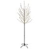 vidaXL LED Kalėdų medis Juoda 47 x 210 cm Plienas 180 LED