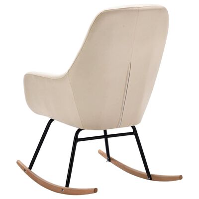 vidaXL Supama kėdė, kreminės spalvos, audinys