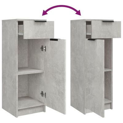 vidaXL Vonios spintelių komplektas, 5 dalių, betono pilkas, mediena