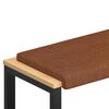 vidaXL Suoliuko pagalvė Dirbtinė oda Ruda Gylis 35 cm