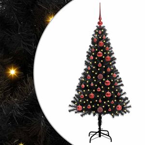 vidaXL Kalėdų eglutė Juoda 120 cm PVC