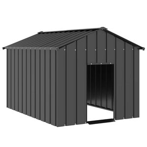 vidaXL &scaron;unų namelis su stogu 113x153x101 cm cinkuoto plieno