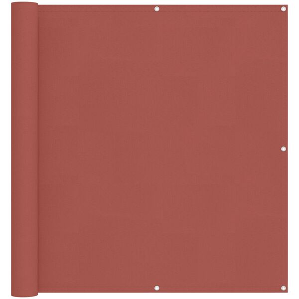 vidaXL Balkono Ekranas Terakotos 110 x 700 cm Oksfordo audinys