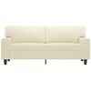vidaXL Dvivietė sofa, kreminės spalvos, 140cm, dirbtinė oda
