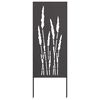 vidaXL Sodo privatumo ekranas Gėlių Juoda 50 x 140 cm