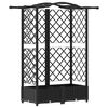 vidaXL Pakeltas lovas su trelėmis ir stogu Juoda 124 x 40 x 123 cm PP