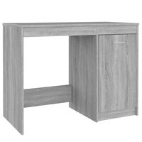 vidaXL Rašomasis stalas, pilkas ąžuolo, 100x50x76cm, apdirbta mediena