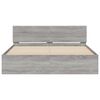 vidaXL Lovos rėmas su galvūgaliu, pilkos ąžuolo spalvos, 140x200cm