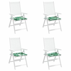 vidaXL Kėdžių pagalvės 4 pcs Lapų ra&scaron;tas 50 x 50 x 4 cm