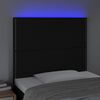 vidaXL Galvūgalis su LED, juodos spalvos, 100x5x118/128cm, audinys