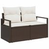 vidaXL Sodo sofa su pagalve 120 x 62 x 69 cm poliratanas