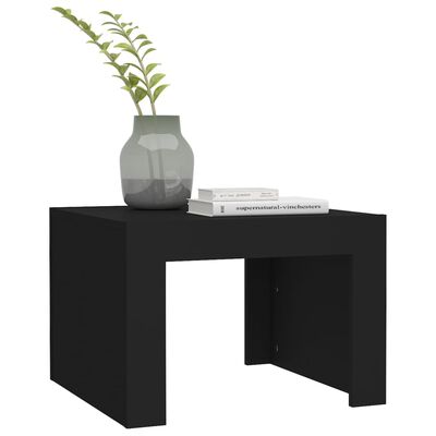 vidaXL Kavos staliukas, juodos spalvos, 50x50x35cm, MDP