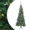vidaXL Kampinis dirbtinis Kalėdų medis Žalia 180 cm PVC ir metalas