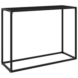 vidaXL Konsolinis staliukas, juodas, 100x35x75cm, grūdintas stiklas