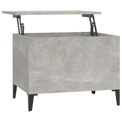 vidaXL Kavos staliukas, betono pilkas, 60x44,5x45cm, apdirbta mediena