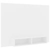 vidaXL Sieninė TV spintelė, balta, 135x23,5x90cm, apdirbta mediena