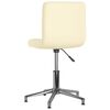 vidaXL Pasukamos valgomojo kėdės, 4vnt., kreminės, dirbtinė oda