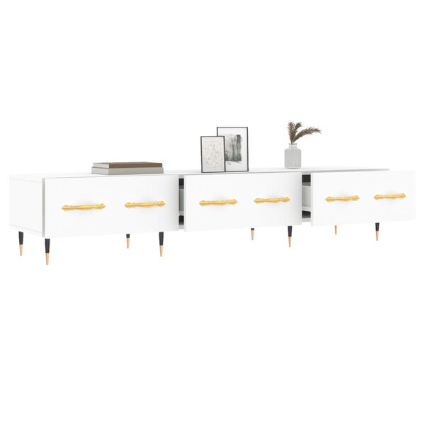 vidaXL Televizoriaus spintelė, balta, 150x36x30cm, apdirbta mediena