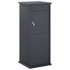 vidaXL mailbox Antracito 40 x 40 x 100 cm Plienas