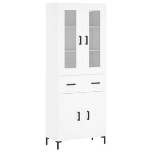 vidaXL Komoda, baltos spalvos, 69,5x34x180cm, apdirbta mediena
