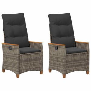 vidaXL Sulankstoma sodo kėdė Pilka ir tamsiai pilka 64 x 57,5 x 112 cm