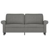 vidaXL Dvivietė sofa, tamsiai pilkos spalvos, 140cm, audinys