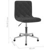 vidaXL Pasukamos valgomojo kėdės, 2vnt., juodos spalvos, aksomas