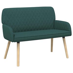 vidaXL Dvivietė sofa su medžio masyvo kojelėmis 2 vietos Tamsiai žalia
