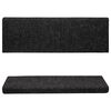 vidaXL Laiptų kilimėliai, lipnūs, 15 vnt., 65x21x4 cm, juodi, stačiakampiai kra&scaron;tai