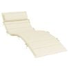 vidaXL Saulės gulto čiužinukas, kreminis, 180x60x4cm, oksfordo audinys
