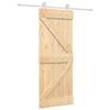 vidaXL Slankios durys Natūrali ir Balta 80 x 210 cm