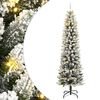 vidaXL Dirbtinė Kalėdų eglutė su 300 LED lempučių ir sniegu, 180cm