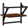 vidaXL Sieninės lentynos su skersiniais, 2vnt., rudos, 30x25x30cm