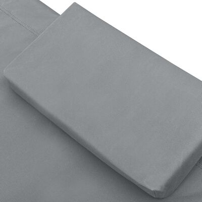 vidaXL Lauko poilsio gultas su stogeliu ir pagalvėmis, pilkos spalvos
