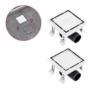 vidaXL Du&scaron;o latakas su 2-1 dangteliu, 15x15cm, nerūdijantis plienas