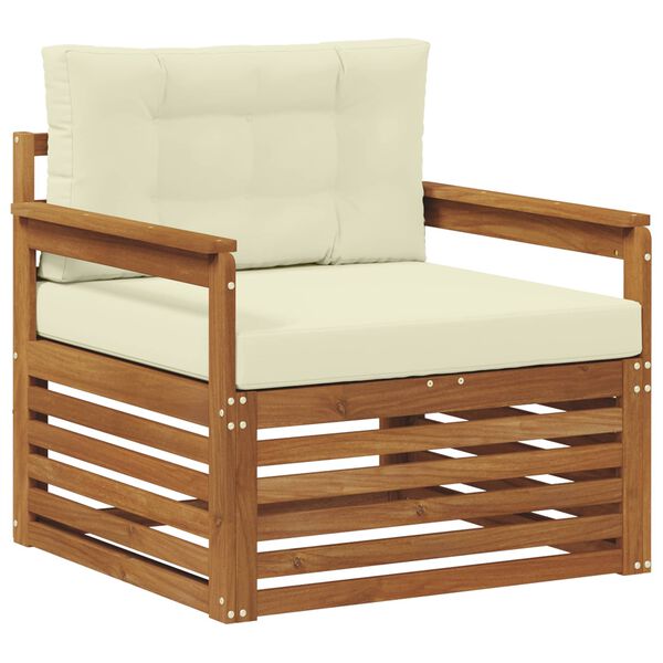 vidaXL Lauko sofos komplektas Tvirta akacijos mediena ir poliesteris