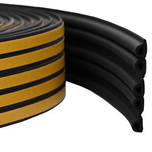 vidaXL Savipolimerinis langų sandariklis Juoda 9 x 6 mm 12 m